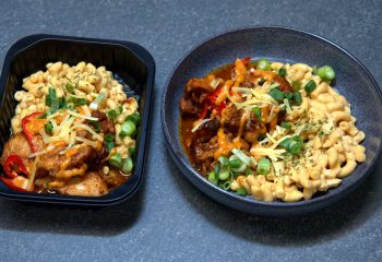 Mac & Cheese Spicy Jerk Chicken Thighs Takeover with Chillies